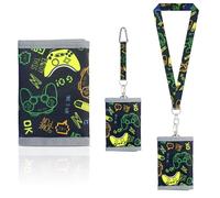 Cosmeria Portafoglio per bambini, robusto portafoglio con cerniera e tracolla, perfetto come regalo di ritorno a scuola per ragazzi e ragazze, multicolore, X-Large