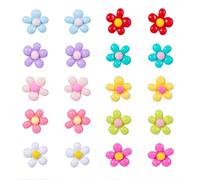 Cosmeria Set di 20 magneti da frigorifero con fiori 3D, colorati, resistenti, per cucina, ufficio, decorazione, 10 colori, grandi, forti magneti per frigorifero per foto e decorazioni