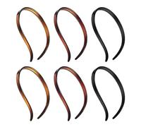 Cosmeria Set di 6 cerchietti per capelli da donna e da uomo, senza pressione, senza mal di testa, design antiscivolo, multicolore, L