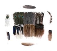 Cosmeria Set di piume naturali, 48 pezzi in sei, ideali per progetti fai da te, gioielli e decorazioni, idee artigianali creative