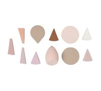 COSMETIC CLUB, SC0624, Set di 25 spugnette per Trucco, 5 Forme Diverse per l'uso Quotidiano, Attraente Colore Rosa, pratiche ed economiche, Texture Morbida e Flessibile