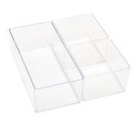 COSMETIC CLUB, SC0692 - Organizzatore cosmetico modulabile, trasparente x3, pratico organizer per trucchi e accessori, design elegante, facile da pulire, taglia M, colore trasparente