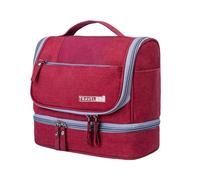 Cosmetic Pouch, Makeup Bag, Waterproof Multi-Pocket Design Toiletry Pack with Hook for Women, Travel or Home Use, 9.06x4.72x8.27 Inches, 600d Oxford Cloth Material