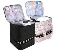 Cosmetic Storage Box - Nail Storage Bag, Polish Display Case | Nail Polish Organizer Case with Compartments Storage, Nail Polish Organizer Case for Friendly Travel Handles Professional Use