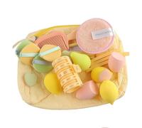 Cosmetic Tool Set, Foundation Blender Sets, Makeup Bag Organizer Beginner Accessories, Portable Make Up Tools with Bag for Beginners, Women Beauty Pageant, Travel and Daily Use