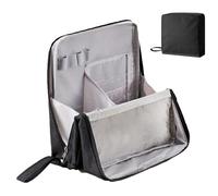 cosmetico - Organizzatore di trucco da viaggio, Borsa cosmetica makeupp resistente all'acqua con divisore, organizer da toilette Cosmetics Case per cancelleria per la stanza, Nero