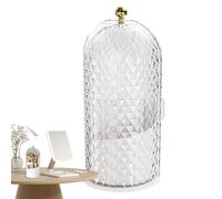 Cosmetics Makeup Brush Organizer - Cosmetic Display Cases 360° Rotating, Secure Lid Makeups Brush Organizer For Makeup Brushes, Cosmetic Tools Holder Makeups Vanity Storage For Home Travel Salon