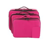 Cosmetics travel bag， Borsa for il trucco da donna in tessuto Oxford di grande capacità, portatile, con cerniera, for cosmetici, da viaggio ，Large-capacity makeup bag(Small pink 34 * 24 * 14cm)