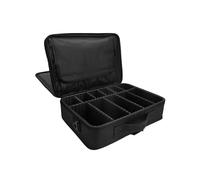 Cosmetics travel bag， Borsa for il trucco professionale in tessuto Oxford, custodia for cosmetici da viaggio di grande capacità ，Large-capacity makeup bag(Middle 3 Layer Black)