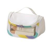 Cosmetics Travel Bag, Waterproof Clear Organizer, Colorful Makeup Case with Zipper Closure, Visible Travel Pouch for Toiletries, Necessaries, Women, Men 22x14x16cm