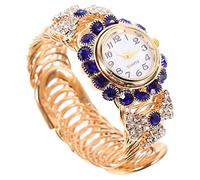 COSMEVIVI 1 Pc Orologio quarzo luxe luxury ladies watch lady mujer guardare braccialetti alla moda brillante orologio da polso orologio per le donne orologio da polso di lega Blue