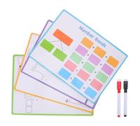 COSMEVIVI 1 set di tabelle di esercizi per moltiplicazioni e divisioni - Lavagna cancellabile a secco - Lavagna matematica bifacciale per forniture per la scuola domestica, strumenti indispensabili