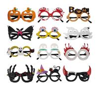 COSMEVIVI 12 occhiali da sole spaventosi per feste di Halloween, originali, da usare come accessori per cabine fotografiche, per decorazioni di costumi e cosplay di Halloween.
