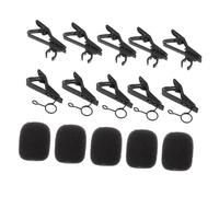 COSMEVIVI 18pezzi Microfono Lavalier Clip Set Fermagli e Coperture in Spugna Per Presentazioni e Comunicazione Pubblica