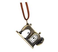 COSMEVIVI 1pezzi Retro Vintage Sewing Machine Pocket Watch with Arabic Numerals Unique Neck Pendant Watch for and Decoration