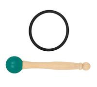 COSMEVIVI 1set Bacchette Per Ciotola Cantante Con Manico Legno e Anello Gomma Per Ciotole Cristallo Accessorio Musicale Leggero e Compatto Per Esperienze Di Meditazione e Relax