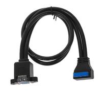 COSMEVIVI 1set Cavo Di Estensione Per Scheda Madre Usb Con Montaggio Pannello Adattatore Doppia Porta Femmina Connessione Stabile e Viti Di Fissaggio Per Desktop e Trasferimenti Veloci Dati
