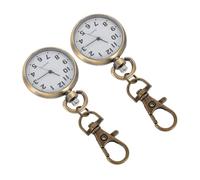 COSMEVIVI 2 Pz Orologio Da Tasca Portachiavi Portachiavi Orologio Da Infermiere Portachiavi Orologi Da Tasca Da Uomo Portachiavi Per Auto Catena Chiave Del Portafoglio Bicchiere