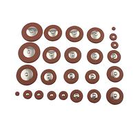 COSMEVIVI 28 Pezzi Tappetino Per Sassofono Acuti Feltrini Per Sax Kit Di Strumenti Per La Riparazione Del Sassofono Strumento Pastiglie Appiccicose Per Pu Feltrini Brown Metallo