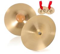 COSMEVIVI 2paia Cymbali Dito Con Manici Legno Per Danza e Festività Strumento Musicale Per Amanti Della Musica e Della Danza Del Ventre