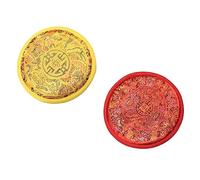 COSMEVIVI 2pezzi Cuscino Per Ciotola Cantante Tappetino Artigianale Per Decorazione e Meditazione Stile Nepalese Colori e Accessorio Per Sala Buddha