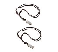 COSMEVIVI 2pezzi Miniature Harmonica Necklaces with Leather Cord Vintage Harmonicas Jewelry Pendants for Kids and Musical Fun