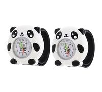 COSMEVIVI 2pezzi Per Silicone Design Panda Orologi Per Ragazze e Ragazzi Facile Usare e Portatile Per Insegnare Leggere Per La Dei