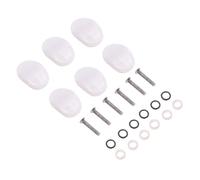 COSMEVIVI 6pezzi Accessori Per Chitarra Cappucci Per Accordatore Pulsanti Di Ricambio Per Meccaniche Adatti Per Chitarra Acustica Ghiere Bianche e Nere