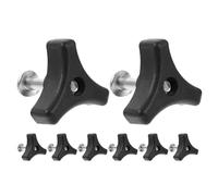 COSMEVIVI 8 Pezzi Maniglia per Tosaerba: Set di bulloni con Dado ad Alette per Maniglia Triangolare per Tosaerba - Accessori da Giardino con Vite e pomello Triangolare