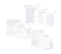 COSMEVIVI 9pezzi Borse Da Viaggio Trasparente Con Coulisse Di Sacchetti Per Intimo Calzini e Accessori Da Viaggio Per Hotel Parchi Spa e Palestra Organizzazione Pratica Per Valigie e