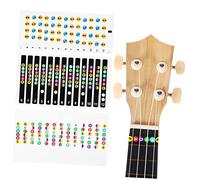 COSMEVIVI Adesivi Per Tastiera Ukulele Stickers Colorati Per Note e Accordi Facili Da Rimuovere Per Apprendimento Autonomo Con Design Vivid Color Coding Per Musicisti Principianti