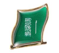 COSMEVIVI Arabia Saudita Bandiera Resina Epossidica Di Cristallo Distintivo Spilla Bandiera Nazionale Pin Del Risvolto Saudita Spilla Pin Per Zaini Del Vestito Zaini