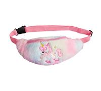 COSMEVIVI Borsa Tracolla Unicorno Per Bambine Borsa Fanny Colorata Peluche Per Sport e Tempo Libero Ideale Per Piccole Principesse