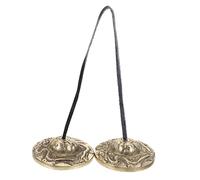 COSMEVIVI Cymbal Bell Vintage Per Meditazione e Cerimonie Religiose Strumento Musicale Percussione Rame Massiccio Per Yoga e Relax Tingsha e Campane Meditative
