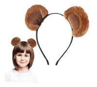 COSMEVIVI Grotta Dei Dell'orsetto Fasce Per Animali Fascia Per Orso Fascia Per La Cura Della Pelle Portare Cappelli Per Bomboniere Fascia Per Cosplay Dell'orso Coffee Tessuto