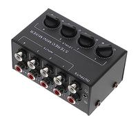 COSMEVIVI Mixer Audio Mini Stereo Canali Passivo Ultra Basso Rumore Mixer Portatile Per Registrazione e Produzione Musicale Controllo Stereo Indipendente Facile Da Trasportare