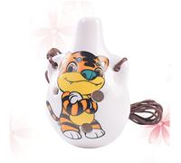 COSMEVIVI Ocarina in Ceramica Con Motivo A Tigre - Strumento Musicale Per Bambini Famiglia E Amici - Decorazione Da Tavolo Portatile Per Tutti I Livelli
