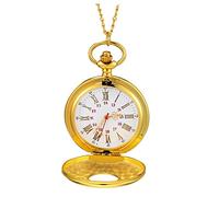 COSMEVIVI orologio da tasca baule storage bins re orologi da tasca per uomo ciondolo collana per Orologio con numeri romani orologio antico per anziani Cassa: lega