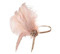 COSMEVIVI Pezzo fascia di da ballo accessori d'epoca Da donna accessori da sposa fascia da sposa fascia di strass garbo grazia Copricapo del 1920 Cerchietti anni '20 per donna zircone