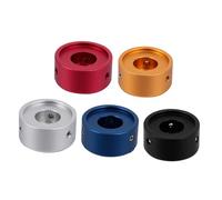 COSMEVIVI Protezione per Effetti Chitarra in Lega di Alluminio con Cuscinetto Gomma, Set 5 Pezzi Topper per Interruttore a Pedale Effetto, Protezione Piede Pedale Effetto Chitarra