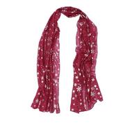 COSMEVIVI Sciarpa Natalizia Decorazione a Rilievo Fiocco Ghiacciato, Scialle da Collo Ornamentale per Feste Invernali, Tessuto Soffice e Caldo per Fredda