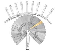 COSMEVIVI Set 2 Pezzi Calibro per Chitarra Professionale Spessimetro e Righello per Misurazione Raggio Sottocorda, Strumenti per Liutaio Portatili, Precisi e Resistenti per Manutenzione