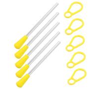 COSMEVIVI Set di 10 Bastoncini Percussione Triangolo in Ferro e Plastico Teste Martello Stabili e Buon Tono, Strumento Musicale per Principianti e Educazione Infantile