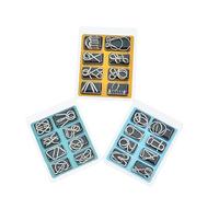 COSMEVIVI Set Puzzle Cerebrale 24 ad Anello in Metallo da Tavolo per Adulti e Bambini Intellettuale per la