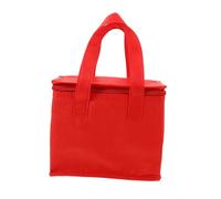 COSMEVIVI Termica Per Alimenti Isolata in Alluminio Contenitore Termico Pieghevole Per Trasporto Di Caldi e Freddi Per Catering Maniglia Media (21x14x17cm) Colore Rosso