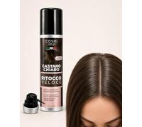 COSMI PREMIUM - Spray Ritocco Veloce Castano Chiaro - 75 ml - Copertura Ricrescita Istantanea - Con Beccuccio di Precisione - Effetto Naturale fino al Primo Shampoo
