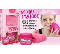 COSMI PREMIUM - WOW Sciogli Trucco - Balsamo Struccante al Profumo di Cocco con Panno in Microfibra - Rimuove Trucco Waterproof - Pelle Morbida e Pulita