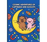 COSMIC ADVENTURES OF CAPYBARA AND AXOLOTL: A Kawaii Space Coloring Book for Kids with Cute Animals, Planets, and Stars