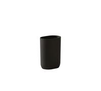 COSMIC ALIFE - Bicchiere portaspazzolino per bancone del bagno, con design minimalista e funzionale. Supporto per spazzolini da denti di colore nero opaco