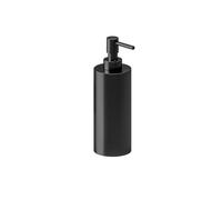 COSMIC Architect Sp Dispenser di Sapone per Bagno di Design Elegante e Circolare. Dosatore da Piano per Bagno e Cucina in Metallo. Accessorio Ricaricabile da 240 Ml in Colore Nero Spazzolato PVD